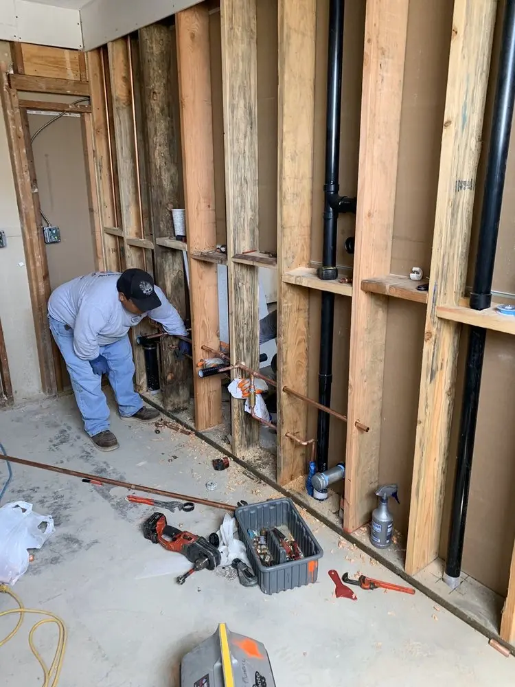 Commercial rough-in plumbing for Water Heater Replacement in Oysterville